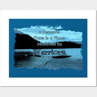 Peaceful Place Blue Posters and Art